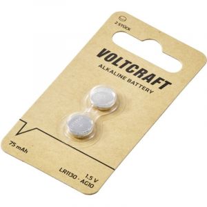 Voltcraft Pile bouton lr 1130 1.5 v 2 pc(s) 75 mAh alcaline(s) C004802