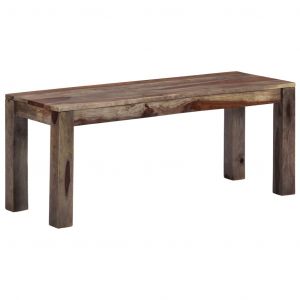 Image de VidaXL Banc 110 cm Gris Bois de Sesham massif