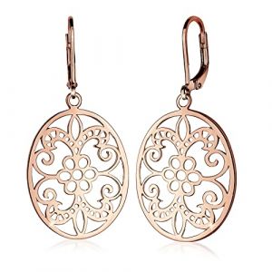 Elli Boucles d'Oreilles Femmes Ornement Féminin Floral en Argent Sterling 925
