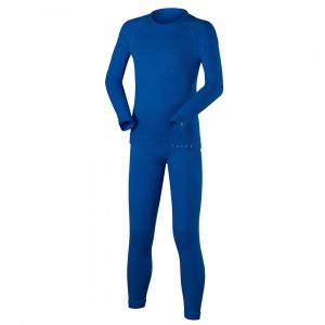 Falke Maximum Warm, Ensemble Sous-Vêtement Technique Manches Longues Et Legging De Sport Mixte enfant, Thermique, Bleu (Yve 6714), 170-176 (1 Pièce)