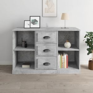 VidaXL Buffet gris béton 104,5x35,5x67,5 cm bois d'ingénierie