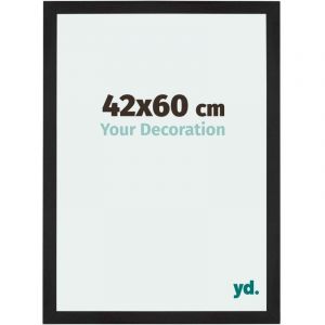 Your Decoration - 42x60 cm - Cadres Photo en mdf Avec Verre acrylique - Anti-Reflet - Excellente Qualité - Noir Grain de Bois - Cadre Decoration