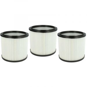 Vhbw 3x filtre à cartouche compatible avec Aqua Vac 7002, 73042, 73031, 7000, 740, 73021, 73007, 670, 730, 700 aspirateur - Filtre plissé