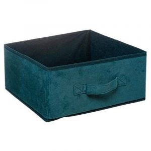 Image de Panier de rangement velours (31 x 15 cm) Lia Bleu