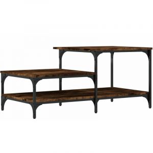 VidaXL Table basse chêne fumé 100x50,5x45 cm bois d'ingénierie
