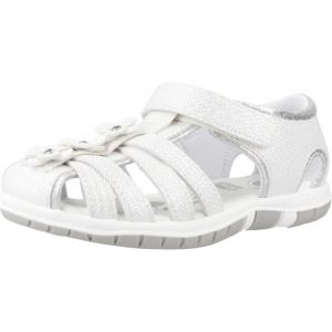 Chicco Sandale avec Pratique Velcro, Confortables, Légères, Flexibles et Transpirantes Fille, Blanc (1), 21 EU, Conçu en Italie