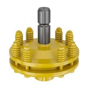 wiltec Embrayage Cardan 6 Dents Raccord Arbre de transmission 1 3/8' Filet Femelle Mâle 1200Nm max. Jaune