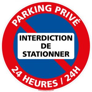 Signaletique.biz France - Panneau de Signalisation Alu. Panneau Interdiction. Panneau Parking, Panneau d'information Aluminium 2 mm - Parking privé