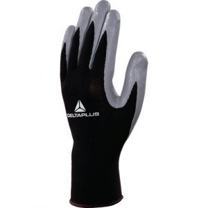 Delta Plus Lot de 10 paires de gants de manutention tricot polyester paume nitrile VE712GR - Taille - T8