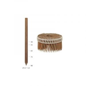 Alsafix 3060 pointes bois d'hêtre en rouleaux Lignoloc D. 3,7 x 50 mm - 16S3750W -