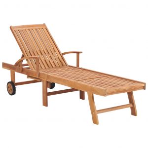 Image de VidaXL Chaise longue Bois de teck solide