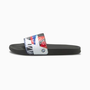 Puma Sandales BMW M Motorsport Graphic Leadcat, Noir/Rouge/Blanc, Taille 43, Chaussures