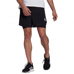 Adidas D4R Two-In-One Running Supernova - Short de running taille XXL - Regular, noir