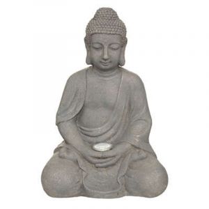 Image de Lampe Solaire d'Extérieur "Bouddha" 43cm Gris Prix