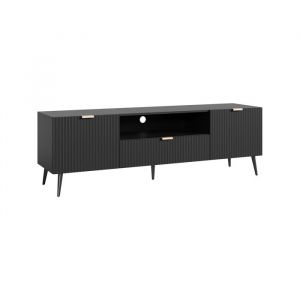 Meuble TV Nand 160 x 40 x 51 cm noir [en.casa]