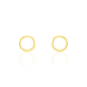 Histoire D Or Boucles D Oreilles Or Jaune Puces Cercle Comparer Avec Touslesprix Com