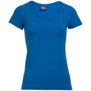 Image de Promodoro T-shirt slim col V Femmes, XS, turquoise