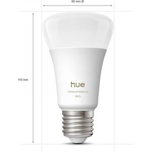Philips Hue White Ambiance A60 – Ampoules connectées E27 810 lm (Pack 3)