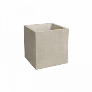Image de Artevasi Pot de fleur Sydney 30 cm 21 L Cr&egrave;me carr&eacute; texture mate