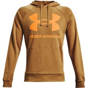 Image de Under Armour Sweat à capuche UA Rival Fleece Big Logo pour homme Brown - Taille SM