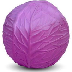 Oli & Carol Balle sensorielle Chou rouge en caoutchouc naturel