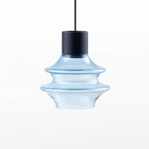 BOVER lampe &agrave; suspension DROP S/01 (Bleu - Alluminio, ferro, vetro / policarbonato)