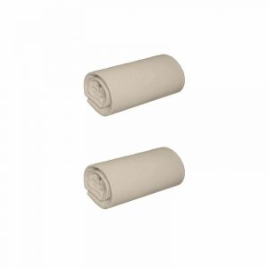 Image de Terre de Nuit Lot de 2 draps Housse Jersey Sable Bonnet 40 cm 140x200 - Jersey - Beige - Uni