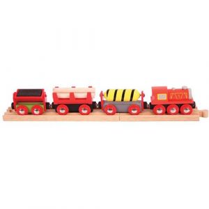 Bigjigs Rail Train de Ravitaillement | Train en Bois | Circuit Train Bois | Jouet Enfant | Jouet Éducatif | Cadeau Enfant | Jouet en Bois | Compatible avec s de Train en Bois