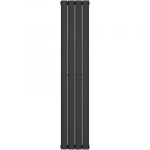 Image de Radiateur pour Chauffage Central Radiateur à Eau Chaude Design Vertical Panneau Double Couches Noir-Gris 160x31cm - Noir-Gris - Sogood