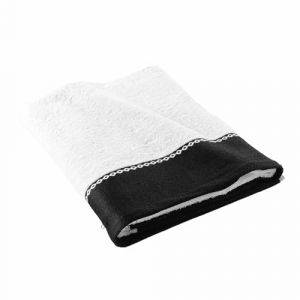 Douceur d'intérieur, Drap de Bain (90 x 150 cm) Majesty Blanc, Eponge Jacquard