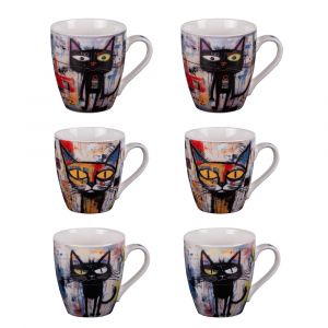 Table passion Coffret de 6 tasses 23 cl décoré en porcelaine H8.7