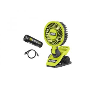 Image de Ryobi Pack 4V Ventilateur sur pince RCF4-0 - 1 Batterie 3,0Ah - 1 Câble USB