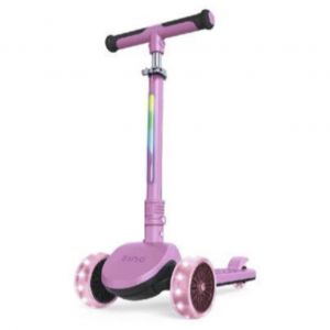 Trottinette brillant à LED pliable à 3 roues Zinc