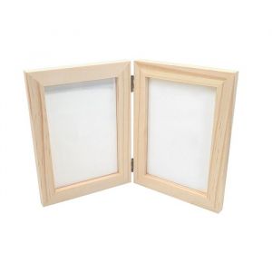 Double Cadre &Agrave; Poser En Bois 22,4 X 15 X 1,1 Cm