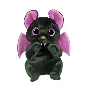 Ty Beanie Boos - Batiste la Chauve-Souris avec de Grands Yeux Violets et Paillettes, en Peluche aux Grands Yeux Scintillants - 15 cm - T37384