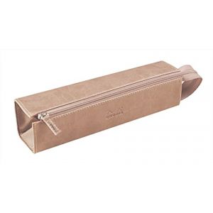 Rhodia Rama Trousse plumier 23 x 5 x 5 cm - simili cuir italien. - Touche de rose - Lot de 2