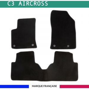 Tapis de voiture - Sur Mesure pour C3 aircross (d&egrave;s 2017) - 3 pi&egrave;ces - Tapis de sol antid&eacute;rapant pour automobile