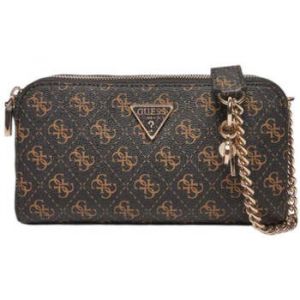Guess Sac à épaule bandoulière brun foncé brun clair pour femme - Eco Erica Status Crossbody Brown Logo 280313
