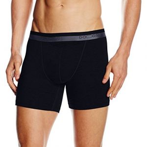 HOM Boxer long Ho1 ouvert en coton et modal bleu marine