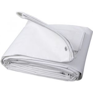 WOLTU Bâche de protection en polyéthylène, Bâche d’extérieur, Couverture de bateau,280g-m2, 4x8 m, Blanc