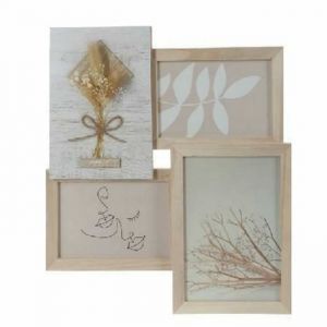 Cadre photo Dkd Home Decor 31 x 2,4 x 34 cm Verre Naturel Shabby Chic