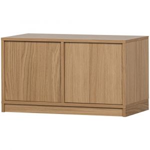 Vtwonen Buffet bas 2 portes 77x40x44 cm en placage chêne - torla