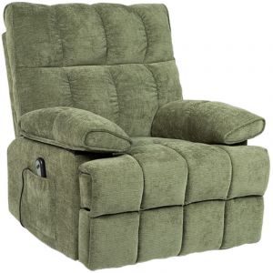 Bestmobilier - Chandler - fauteuil relax électrique en velours texturé - vert