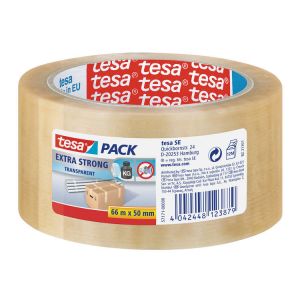 Tesa Emballer Extra Strong Ruban d'emballage 66m x 50mm Transparent