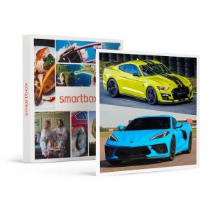 Smartbox Coffret Cadeau Stage de pilotage multivolant : 2 tours en Corvette C8 et 2 tours en Ford Mustang sur le circuit du Luc-Sport & Aventure