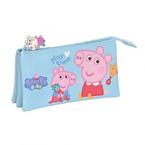 Safta Trousse à 3 compartiments enfant Peppa Pig