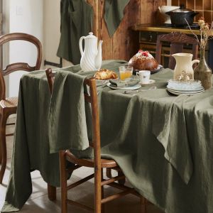 Easy Dort Nappe rectangle lin français thym 170x250 cm