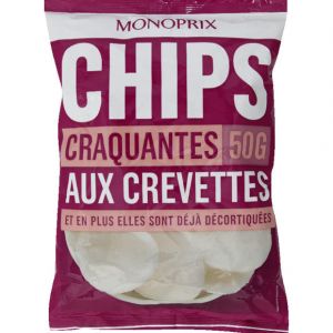 Monoprix Chips aux crevettes croustillantes - Le sachet de 50g