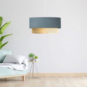 Suspension Loughborough E27 hauteur 70 cm blanc gris bleu jaune [lux.pro]