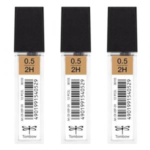 Tombow EX-05P-2H Bo&icirc;te de 12 Recharges pour Porte-mine pointe 0,5mm, duret&eacute; 2H